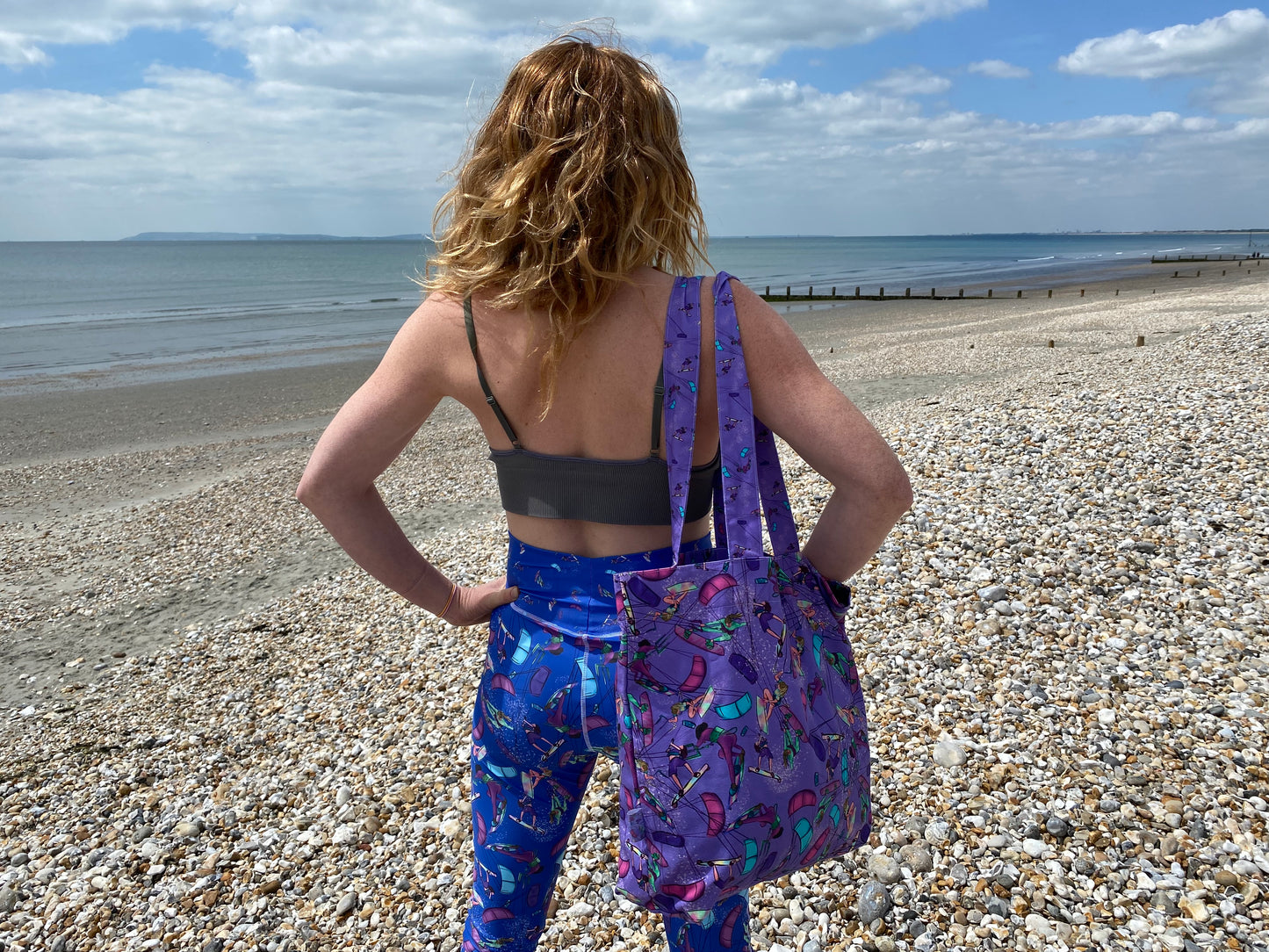 Ladies Flex Sports Lycra High Waisted Leggings Ski Skier - Green