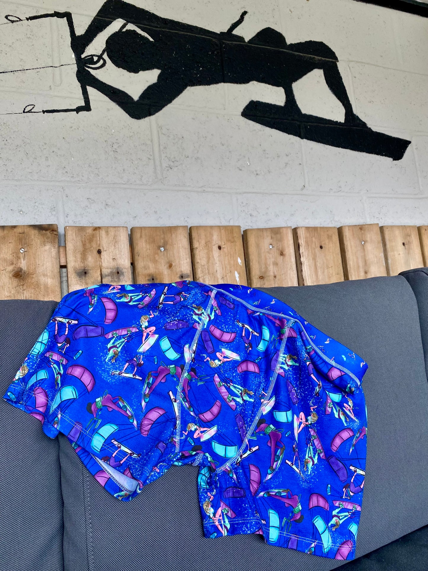 Blue boxer shorts 