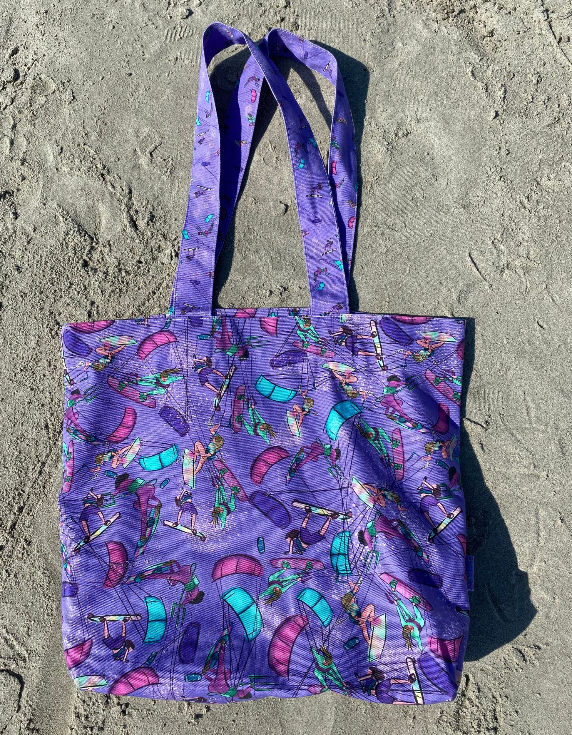 Purple tote bag