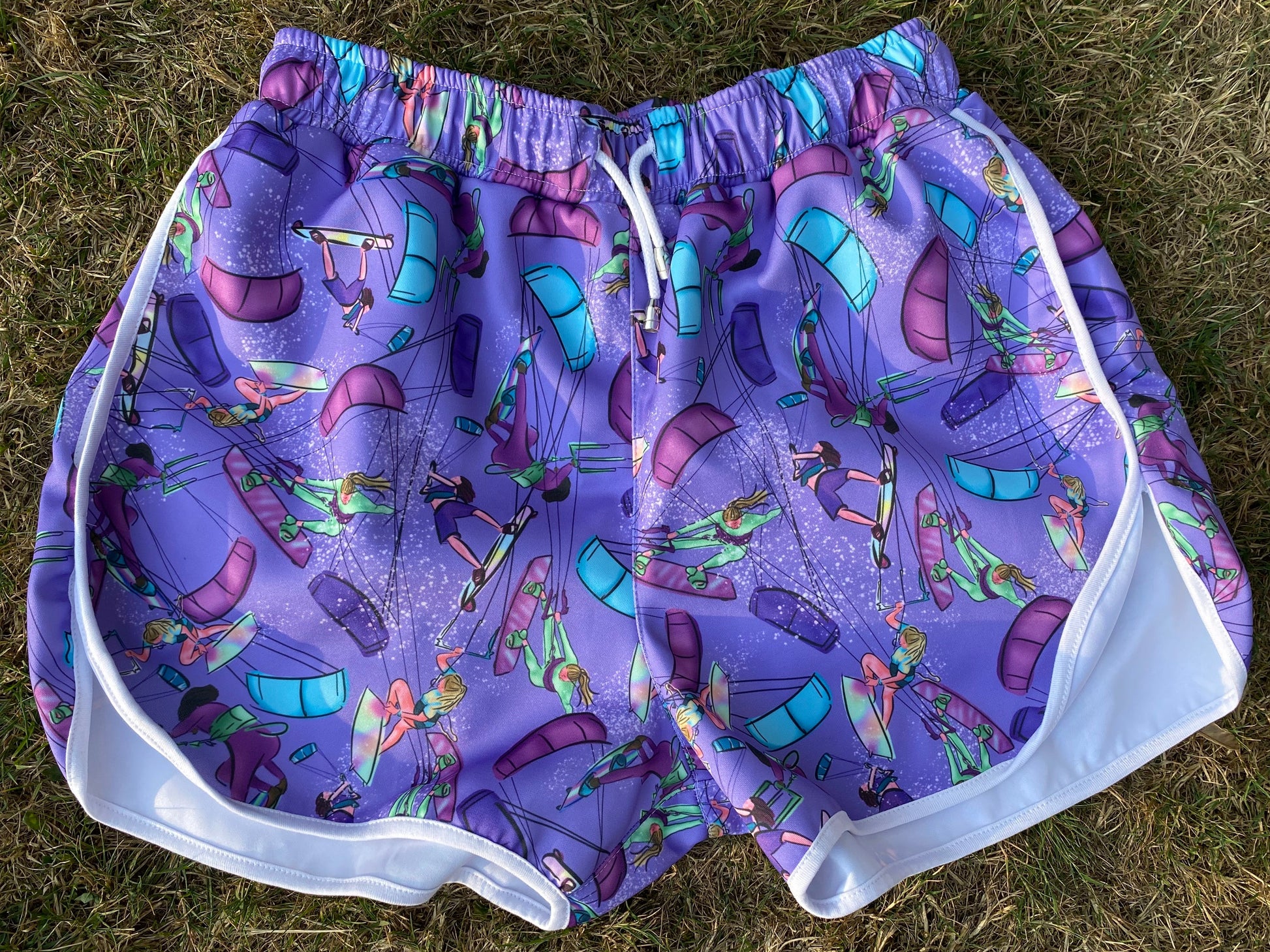 Purple ladies sports shorts