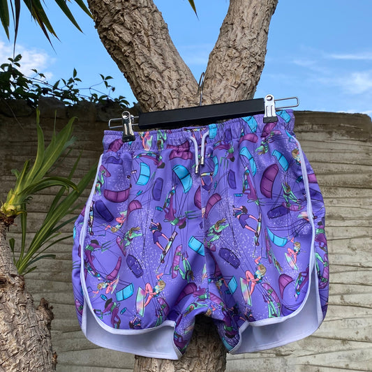 Purple ladies sports shorts