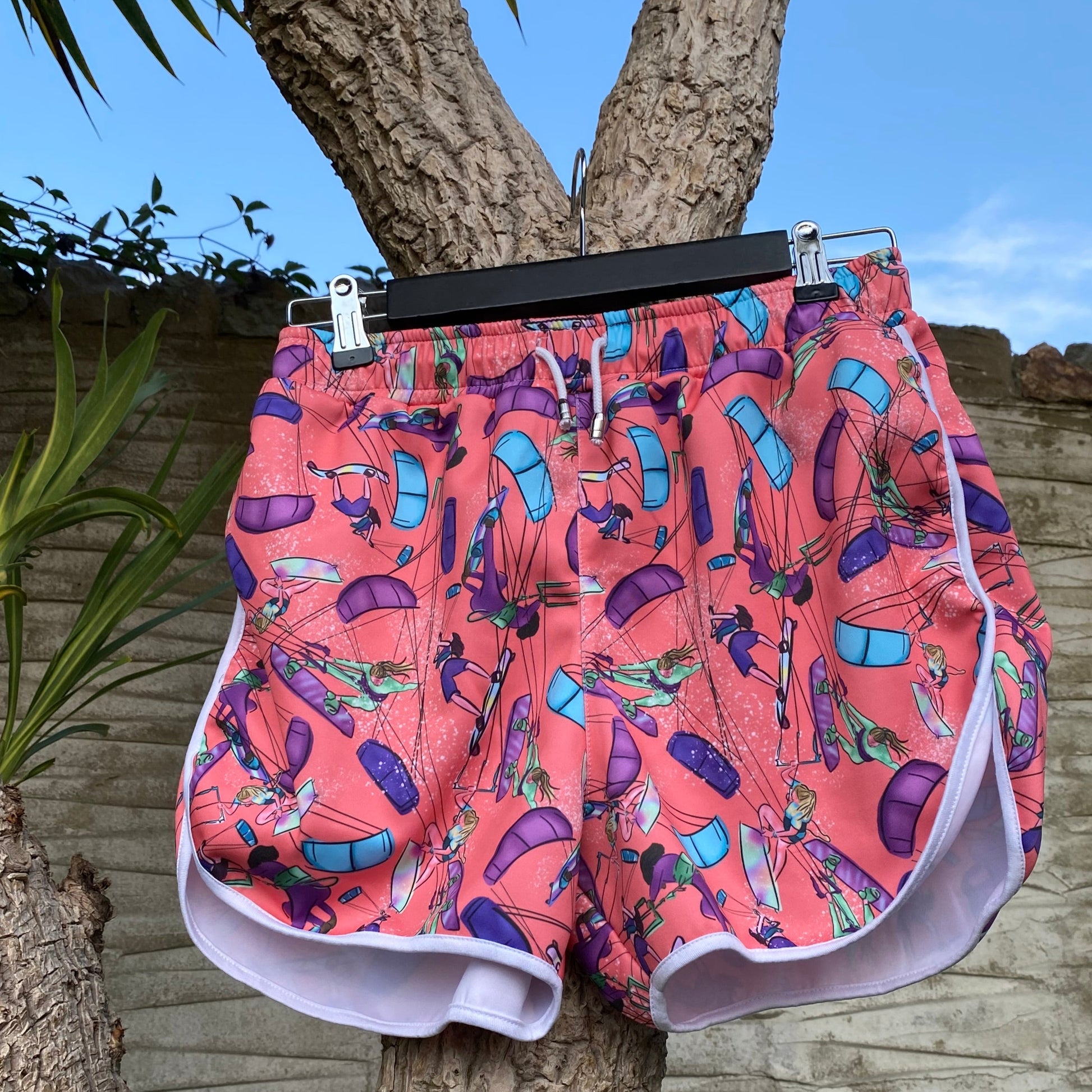Orange ladies sports shorts