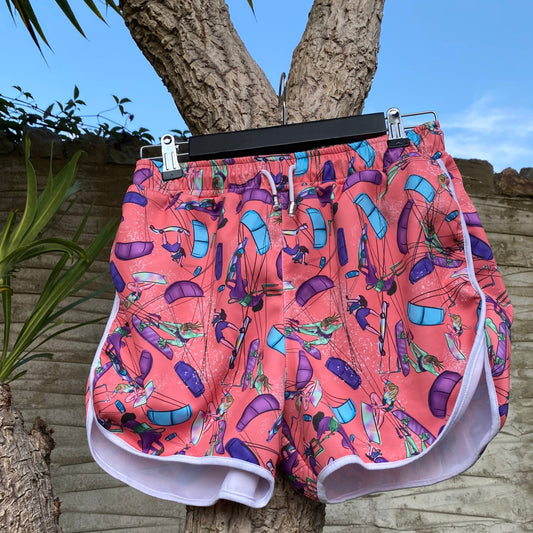 Orange ladies sports shorts